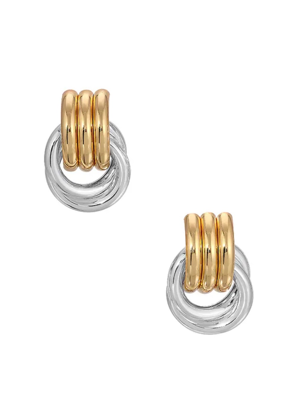Heaven Mayhem Two-Tone Mini Knot Earrings